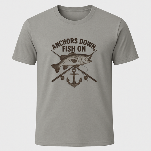 Anchors Down Fish On T-Shirt