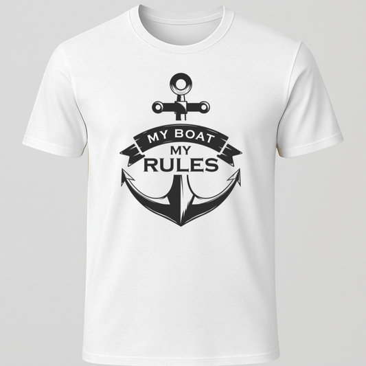 "My Boat, My Rules" Anchor Design T-Shirt