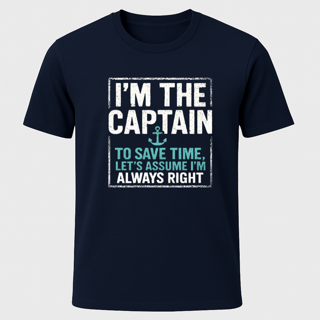 "I'm The Captain, To Save Time Let's Assume I'm Right" T-Shirt