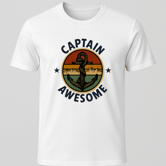 "Captain Awesome" Badge T-Shirt