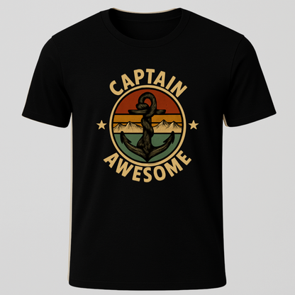 "Captain Awesome" Badge T-Shirt