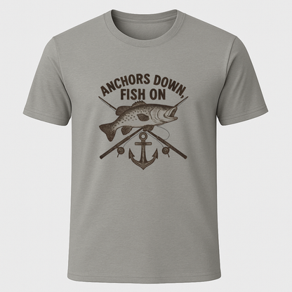 Anchors Down Fish On T-Shirt