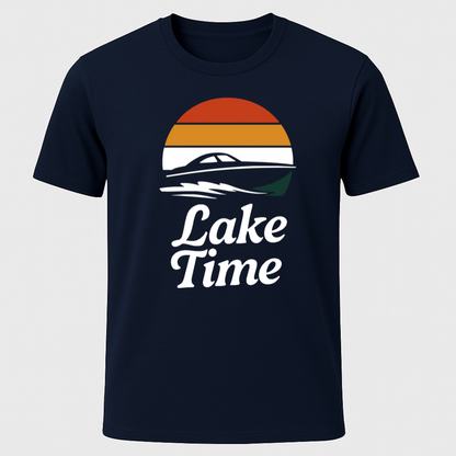 Lake Time Retro Sunset T-Shirt