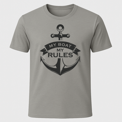 "My Boat, My Rules" Anchor Design T-Shirt