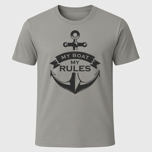 "My Boat, My Rules" Anchor Design T-Shirt