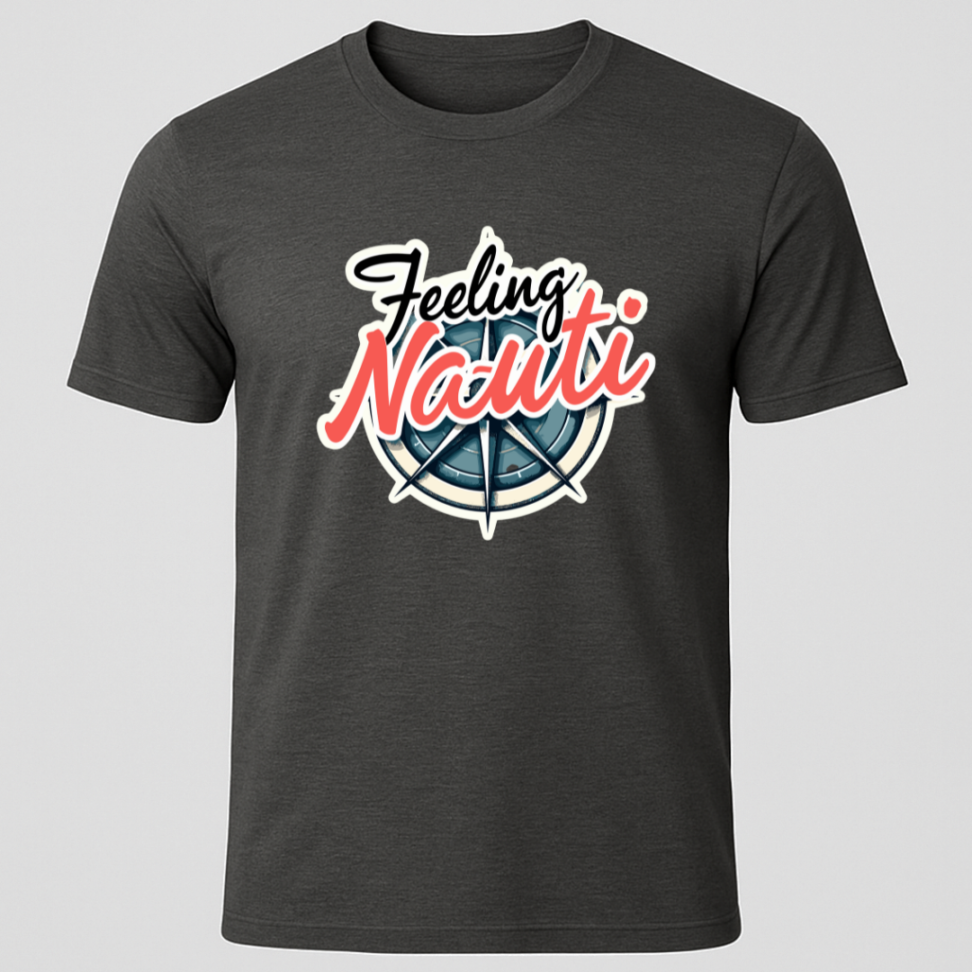 "Feeling Nauti" Compass Design T-Shirt