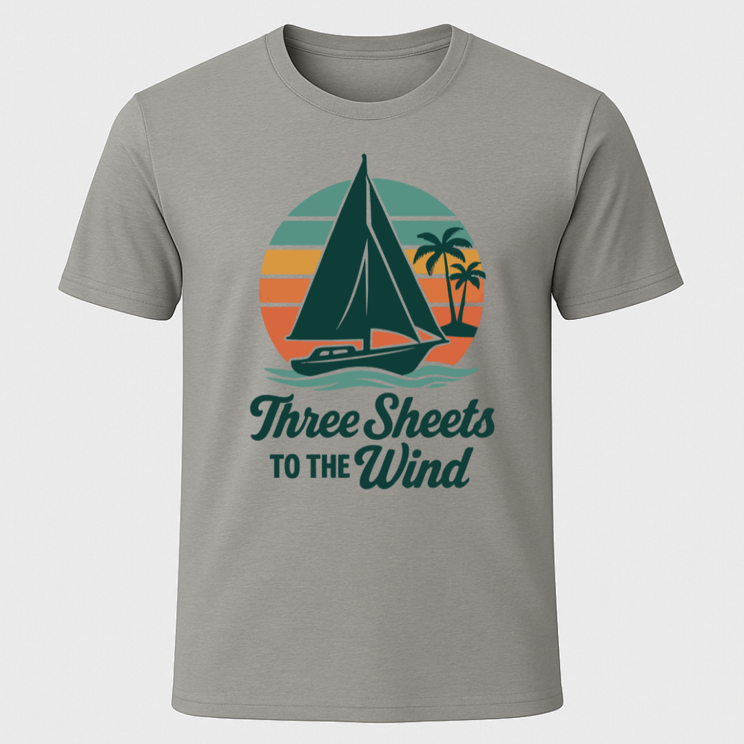 Three Sheets To the Wind Retro Sunset T-Shirt