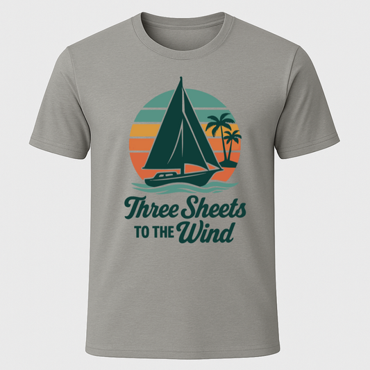 Three Sheets To the Wind Retro Sunset T-Shirt