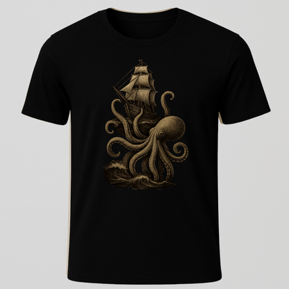 Epic Octopus Attacks Ship T-Shirt