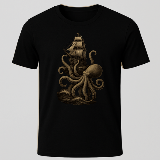 Epic Octopus Attacks Ship T-Shirt