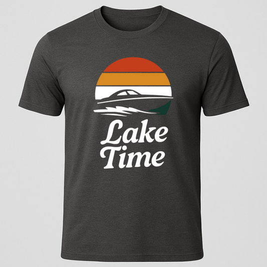 Lake Time Retro Sunset T-Shirt