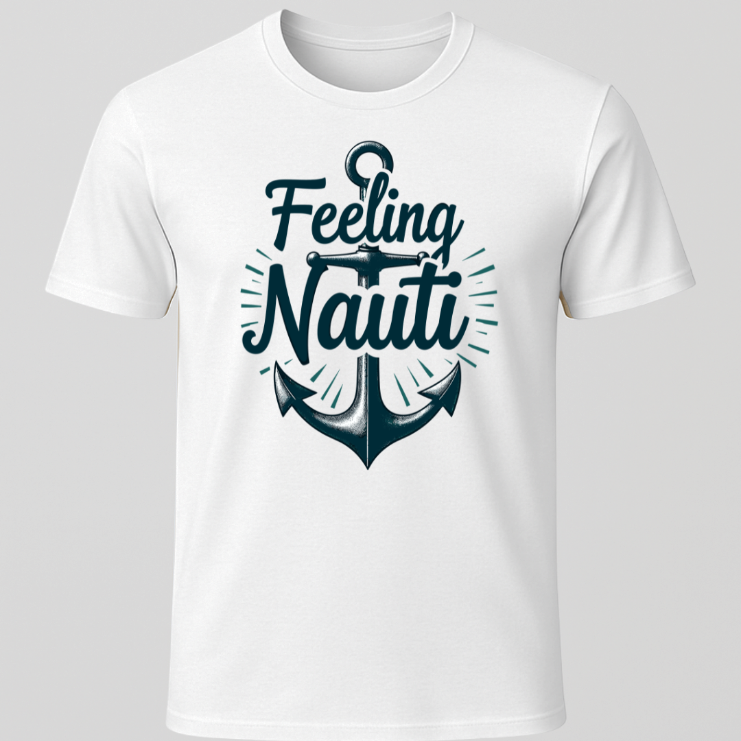 "Feeling Nauti" Blue Anchor Design T-Shirt