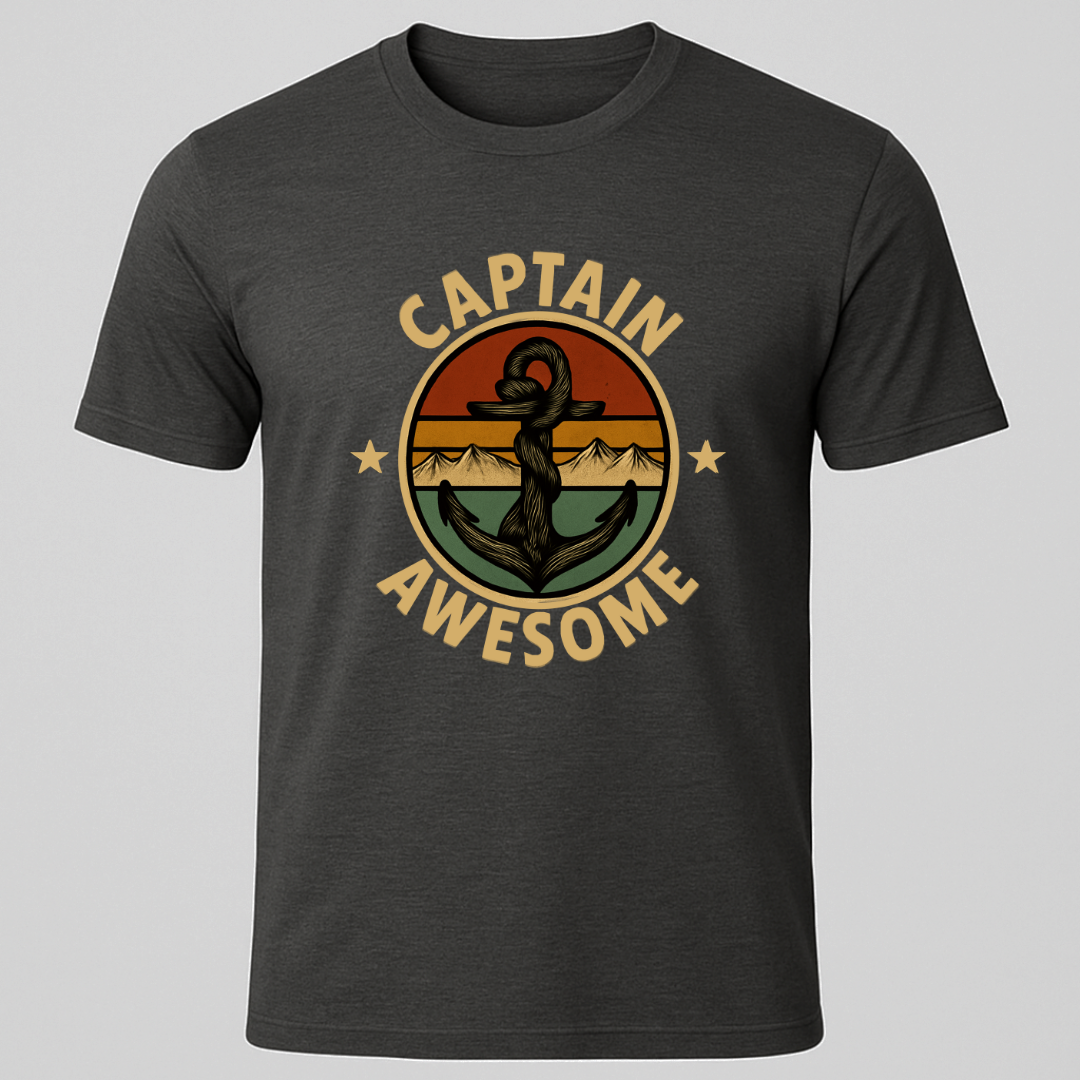 "Captain Awesome" Badge T-Shirt
