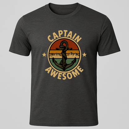 "Captain Awesome" Badge T-Shirt