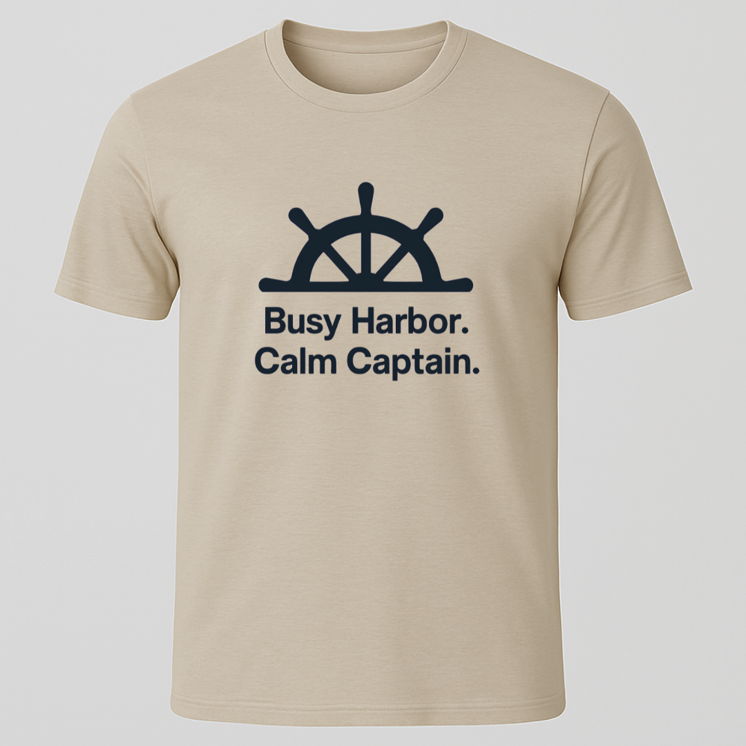 Busy Harbor Calm Captain T-Shirt