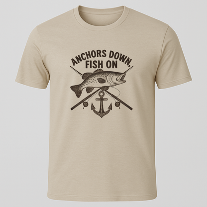 Anchors Down Fish On T-Shirt
