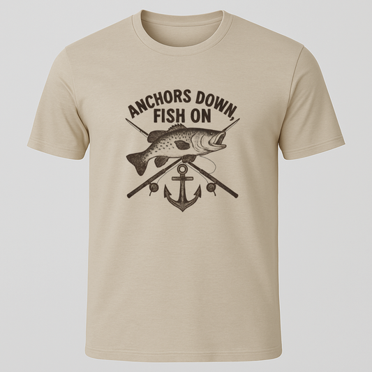 Anchors Down Fish On T-Shirt