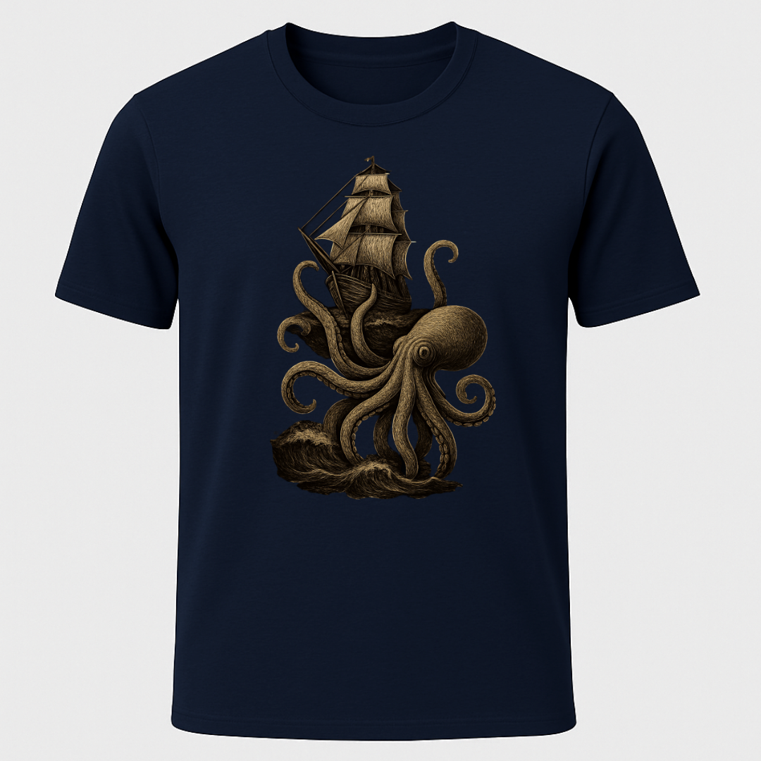 Epic Octopus Attacks Ship T-Shirt