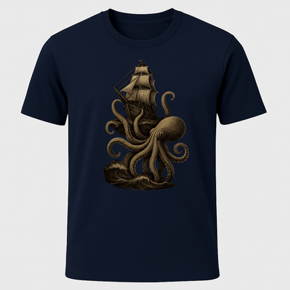 Epic Octopus Attacks Ship T-Shirt