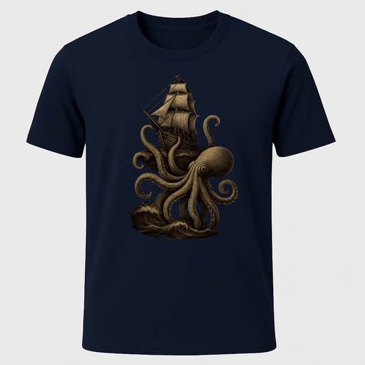 Epic Octopus Attacks Ship T-Shirt