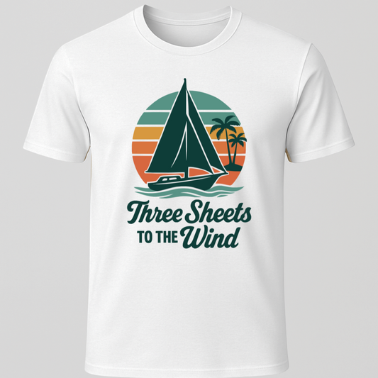 Three Sheets To the Wind Retro Sunset T-Shirt