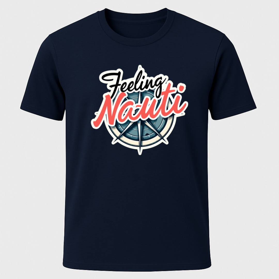 "Feeling Nauti" Compass Design T-Shirt
