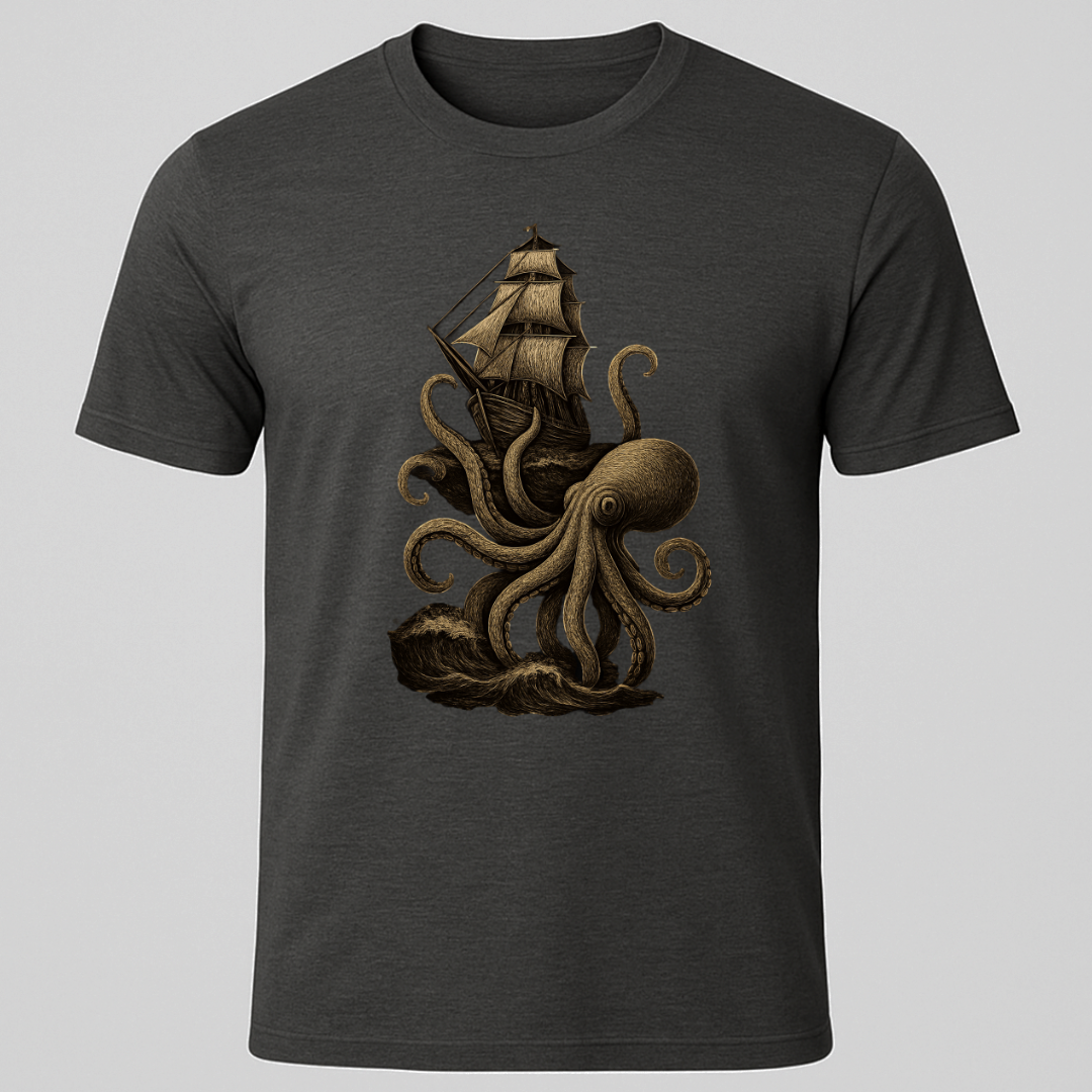 Epic Octopus Attacks Ship T-Shirt