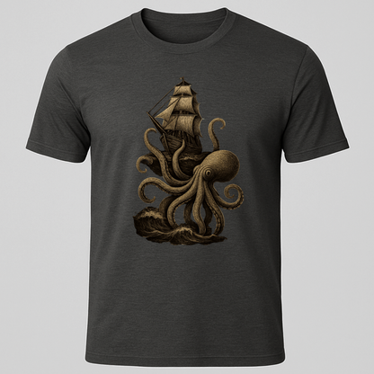 Epic Octopus Attacks Ship T-Shirt