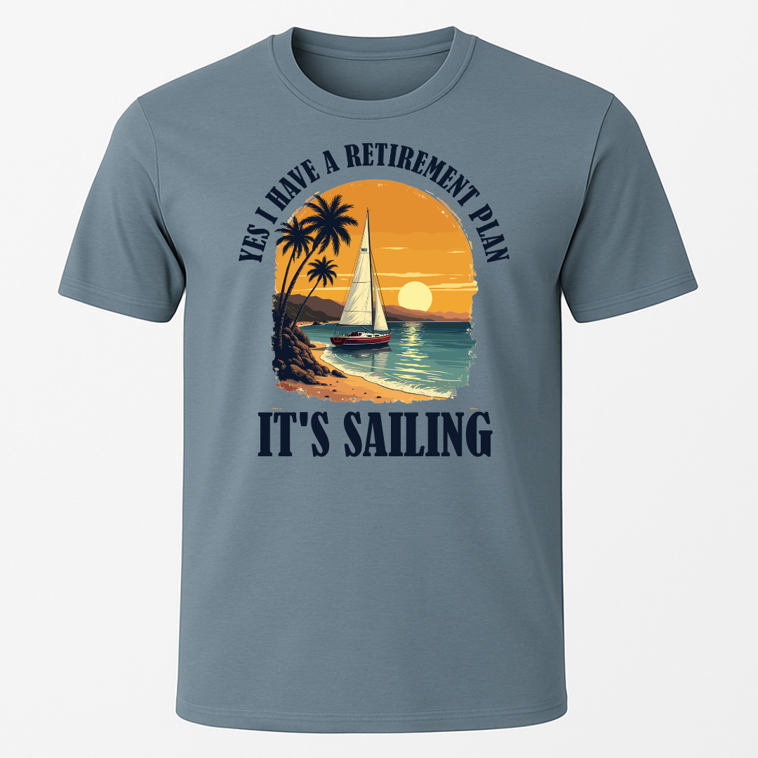 "Yes, I Have A Retirement Plan" Tropical Scene T-Shirt