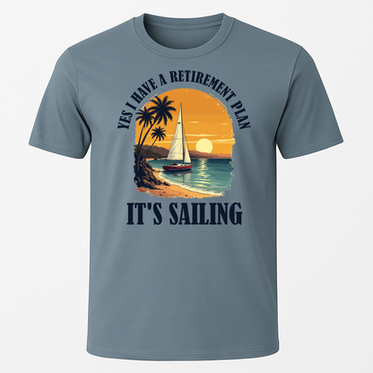 "Yes, I Have A Retirement Plan" Tropical Scene T-Shirt