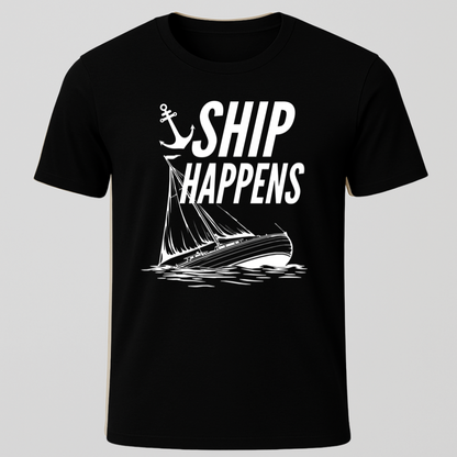 "Ship Happens" Sinking Sailboat T-Shirt