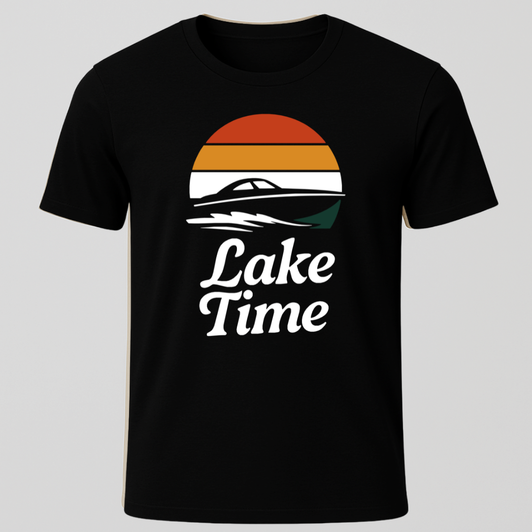 Lake Time Retro Sunset T-Shirt