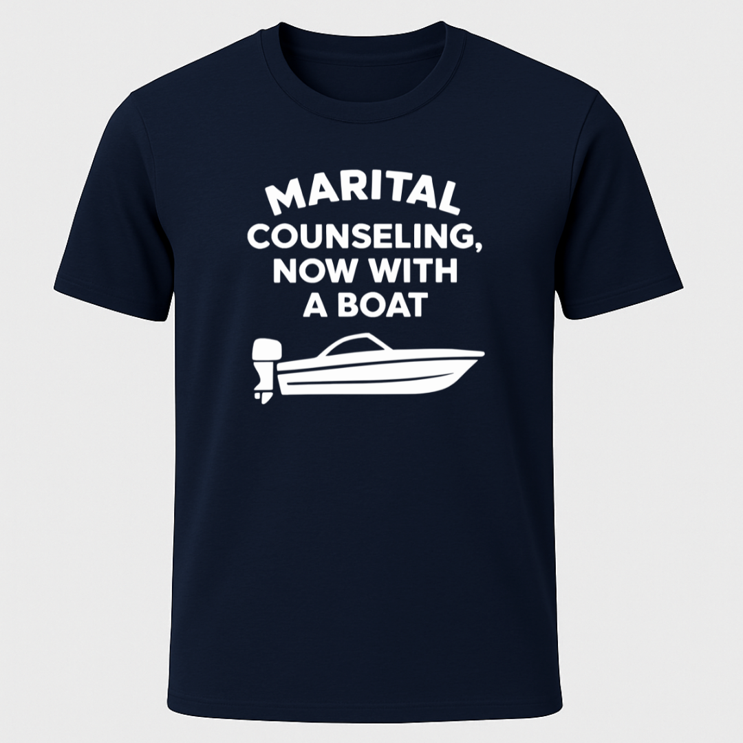 Marriage Counseling Now With A Boat T-Shirt