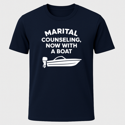 Marriage Counseling Now With A Boat T-Shirt