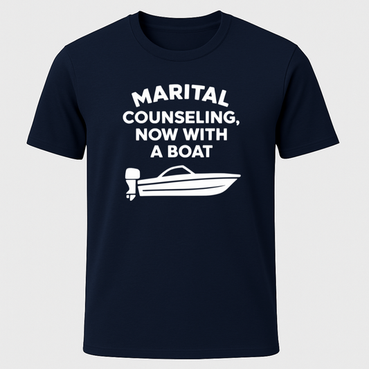 Marriage Counseling Now With A Boat T-Shirt