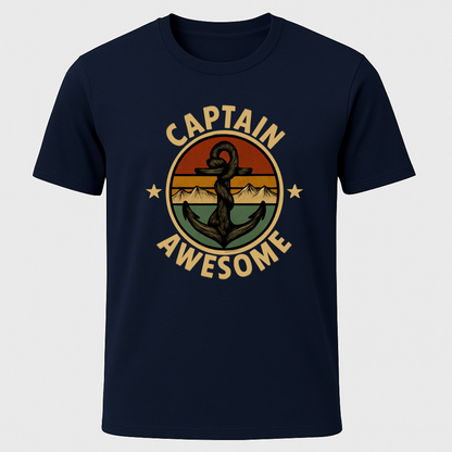"Captain Awesome" Badge T-Shirt