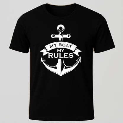 "My Boat, My Rules" Anchor Design T-Shirt