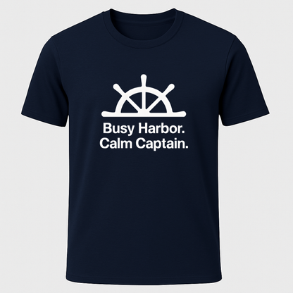 Busy Harbor Calm Captain T-Shirt