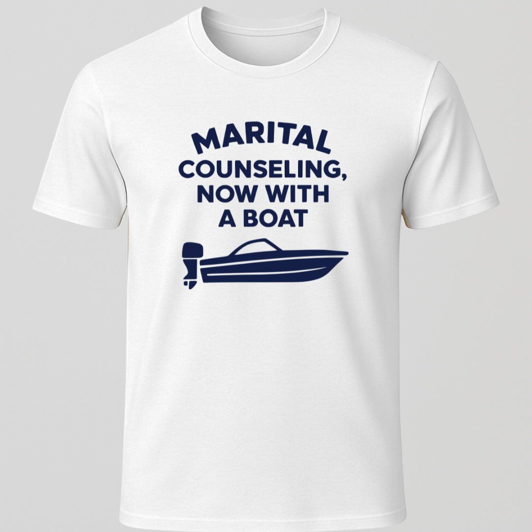 Marriage Counseling Now With A Boat T-Shirt
