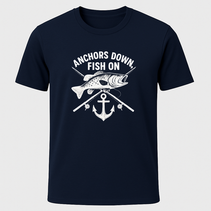 Anchors Down Fish On T-Shirt