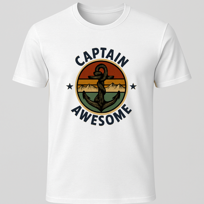 "Captain Awesome" Badge T-Shirt