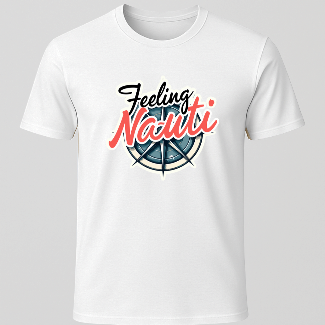 "Feeling Nauti" Compass Design T-Shirt