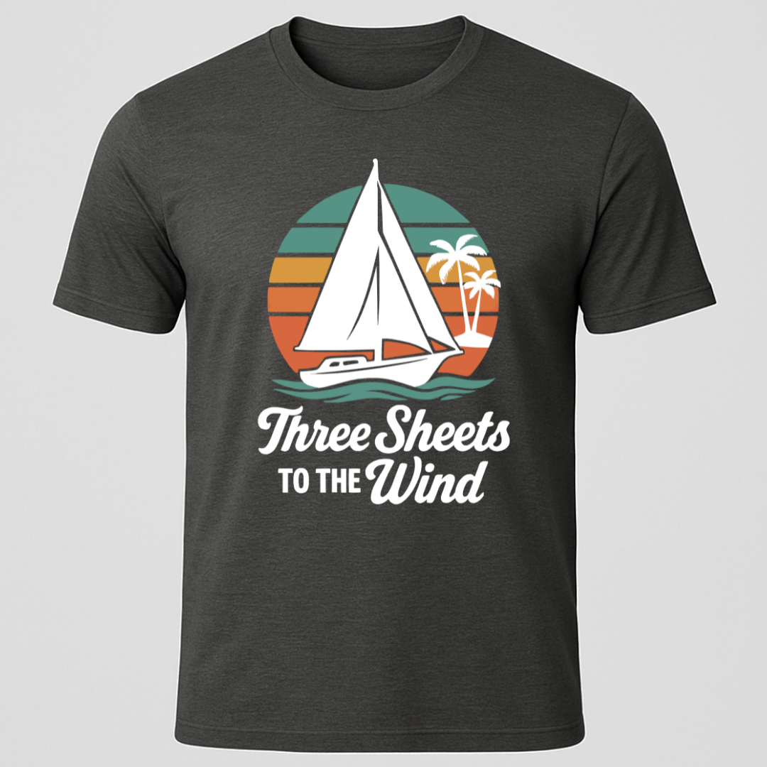 Three Sheets To the Wind Retro Sunset T-Shirt