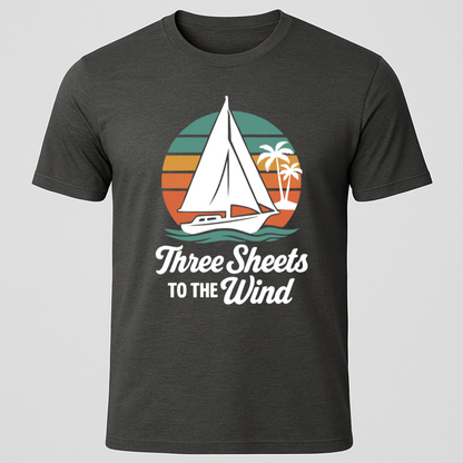 Three Sheets To the Wind Retro Sunset T-Shirt