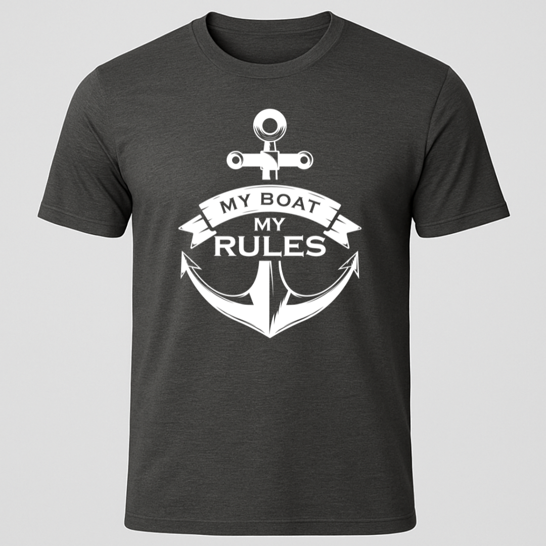 "My Boat, My Rules" Anchor Design T-Shirt