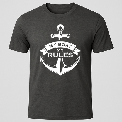 "My Boat, My Rules" Anchor Design T-Shirt