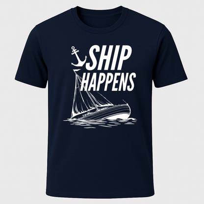 "Ship Happens" Sinking Sailboat T-Shirt