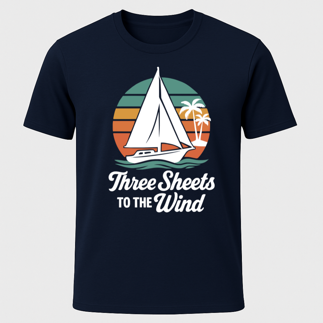 Three Sheets To the Wind Retro Sunset T-Shirt