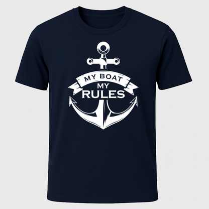 "My Boat, My Rules" Anchor Design T-Shirt