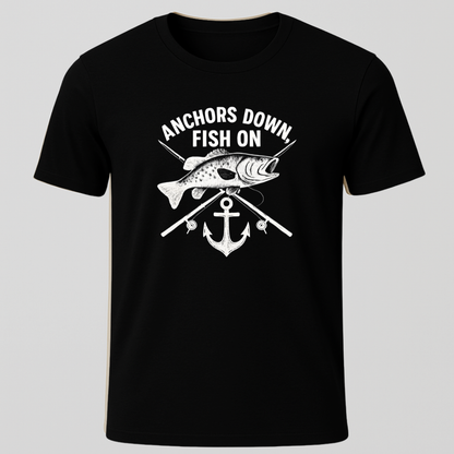 Anchors Down Fish On T-Shirt